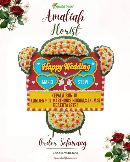 Papan Bunga Pernikahan Cidatar